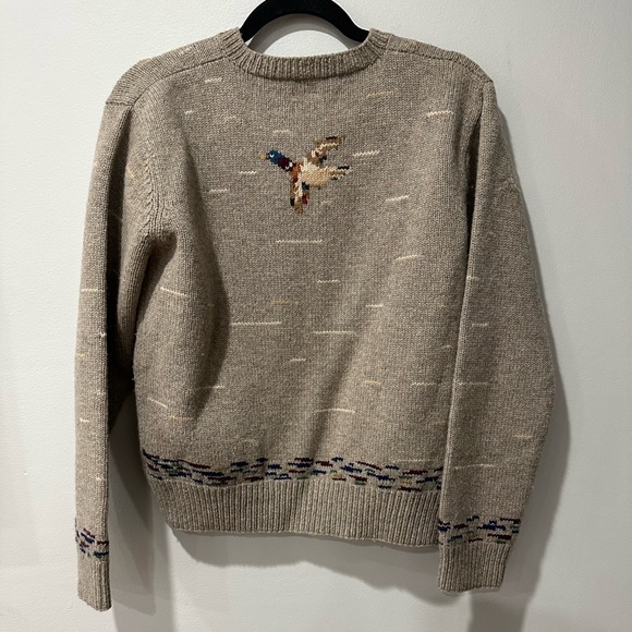 Lauren Ralph Lauren Women's Tan Sweater with Bird Design - Picture 2 of 4